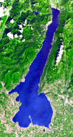 Garda Lake from space